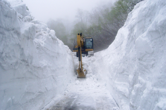 水谷地区の除雪作業